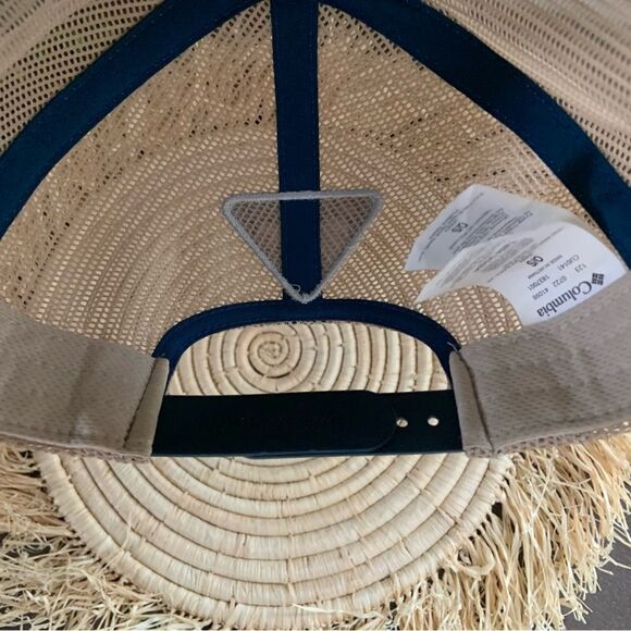 COLUMBIA Men’s PFG Mesh Snapback Fish Flag Hat Carbon/Ancient Fossil Blue Tan OS - Picture 14 of 16